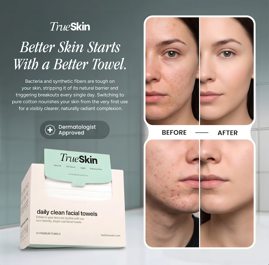 TrueSkin® Clean Cotton Facial Towels
